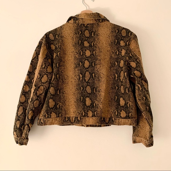 Animal Print Reptile Crop Jacket Size S - Picture 2 of 8